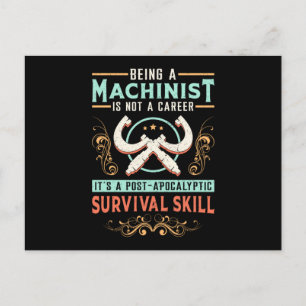 Carte Postale Idée cadeau mécanicien machiniste CNC machiniste M