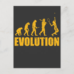 Carte Postale Idée cadeau Tennis Evolution - Sport Hobby