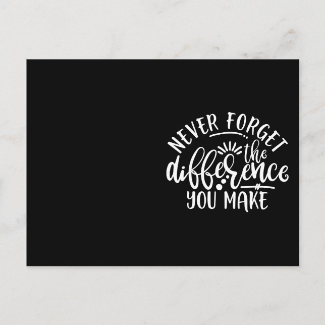 Carte Postale Idée de design d'appréciation de l'enseignant (Devant)