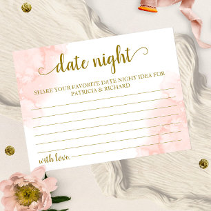 Carte Postale Idée de soirée en rose poudré floral géométrique o