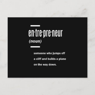 Carte Postale Idées de cadeaux Définition d'entrepreneur