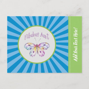 Carte Postale Idées de cadeaux fabuleux pour une tante papillon