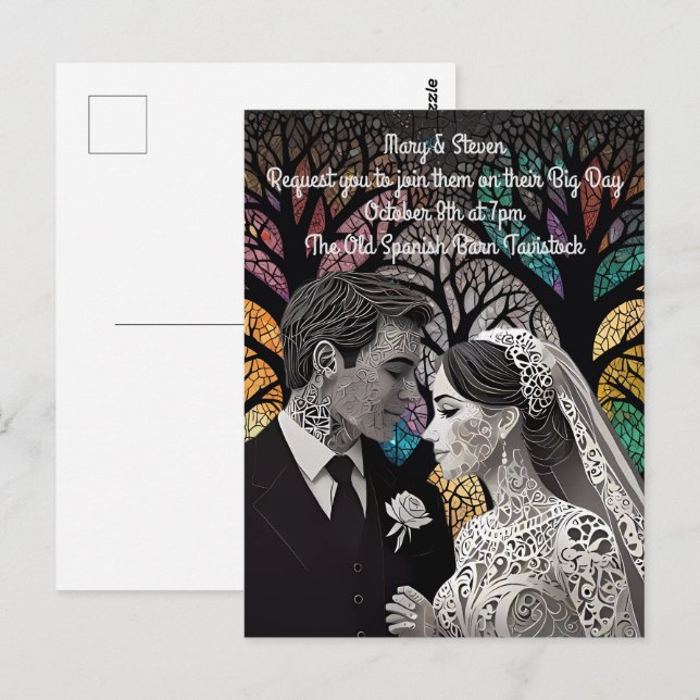 Carte Postale Idées et cadeaux de mariage (Devant / Derrière)