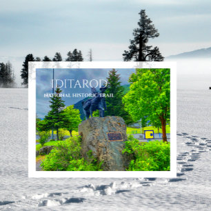 Carte Postale Iditarod Trail Mile Zero, Trail Blazers Statue