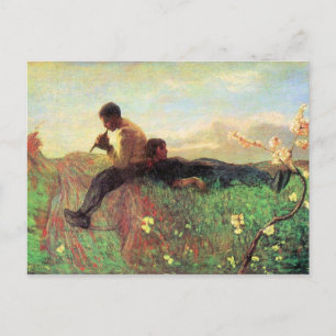 Carte Postale Idyl par Giovanni Segantini