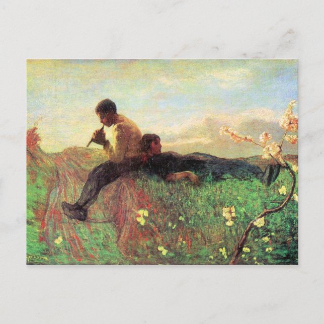 Carte Postale Idyl par Giovanni Segantini (Devant)