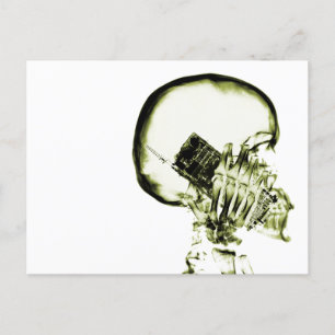Carte Postale Iellow X-Ray Vision Skeleton