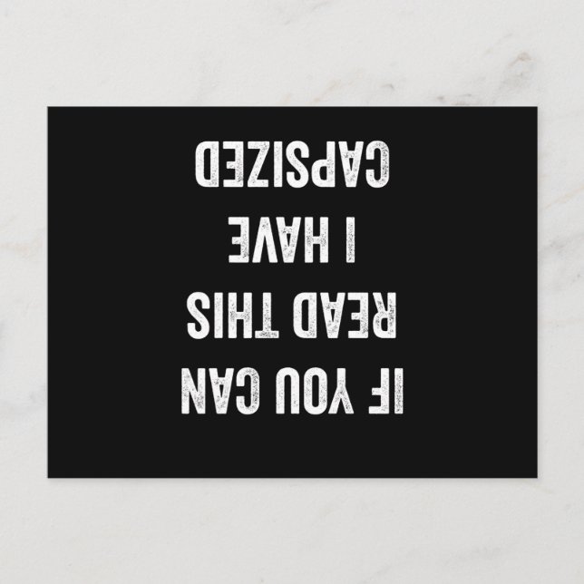Carte Postale If You Can Read This I Have Capsized (Devant)