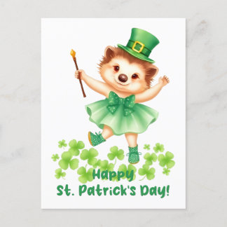 Carte Postale Igel Igelin Gráinneog Happy St. Patrick