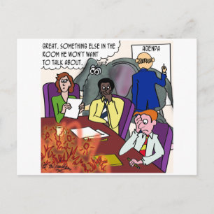 Carte Postale Ignorer l'éléphant et le feu dans la salle de conf