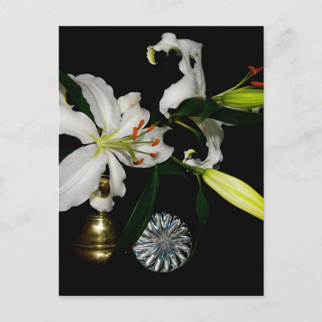 Carte Postale Iirsh Design - Collection de laiton et de fleurs (Devant)