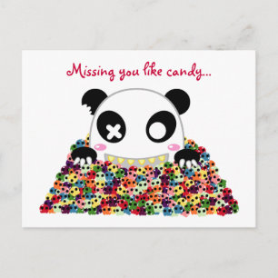 Carte Postale Ijimekko Panda "Vous avez manqué"