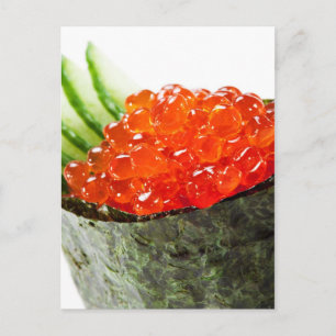 Carte Postale Ikura (Saumon Roe) Gunkan Maki Sushi