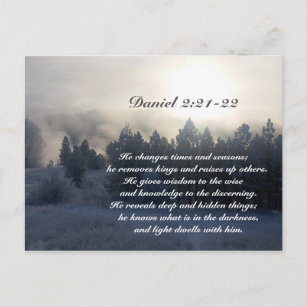 Carte Postale Il change les temps et les saisons, Daniel 2:21 Bi