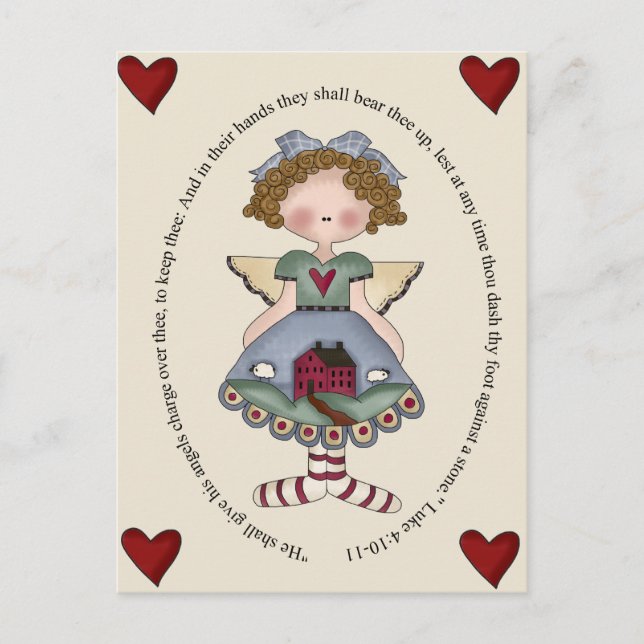 Carte Postale Il donnera sa charge d'anges au-dessus de Thee (Devant)