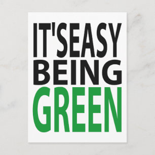 CARTE POSTALE IL EST FACILE D'ÊTRE VERT