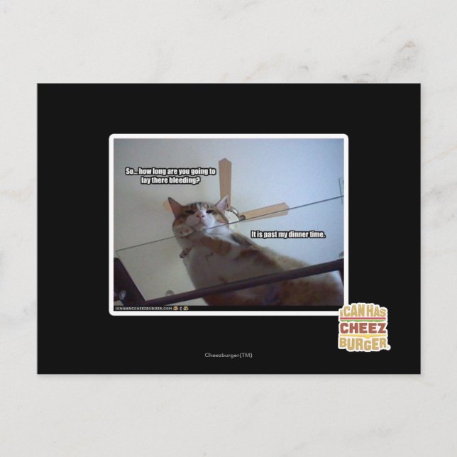 Carte Postale Il est plus tard que mon dîner (Devant)