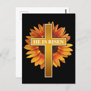 CARTE POSTALE IL EST RELEEN EASTER CELEBRATION CROSS