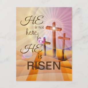 SICOHOME He is Risen Lot de 30 cartes postales chrétiennes de Pâques avec  inspirations des écritures - Carte de Pâques chrétienne pour la famille,  les