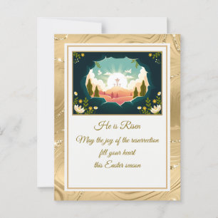 Carte Postale Il Est Ressuscité" Joyeux Pâques - Personnalisable