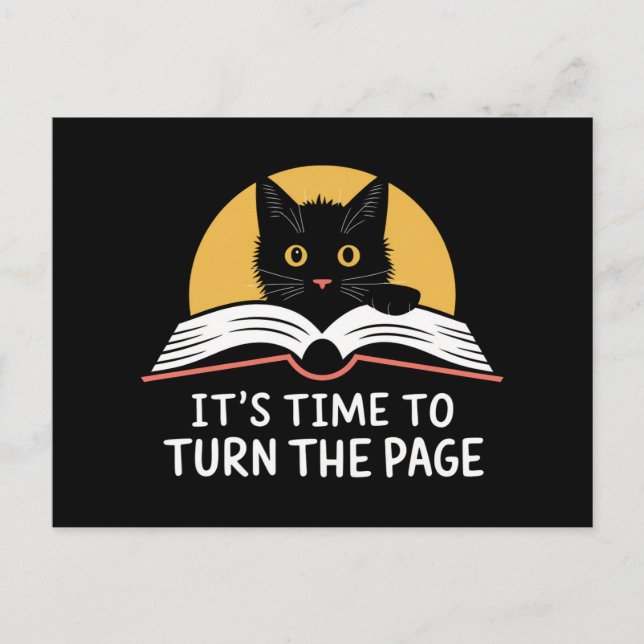 Carte Postale Il est temps de tourner la page Kamala Harris Poli (Devant)