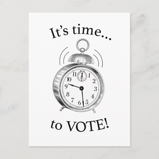 Carte Postale Il est temps... de VOTER ! —Simple (Devant)