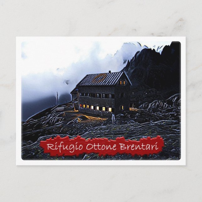 Carte Postale Il - hutte alpine Ottone Brentari - Dolomiti - (Devant)