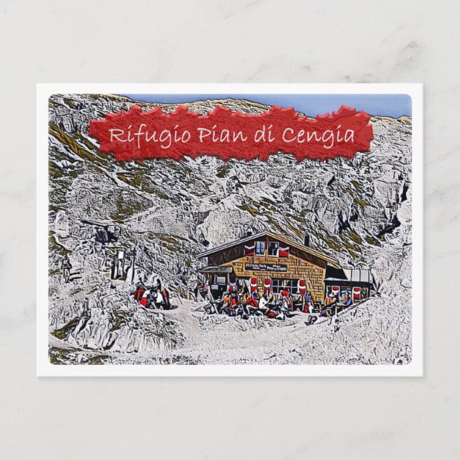 Carte Postale Il - hutte alpine Pian di Cengia - Dolomiti - (Devant)