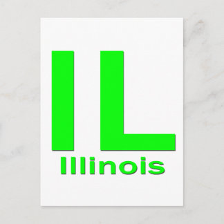 Carte Postale IL Illinois vert plaine