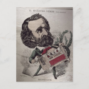 Carte Postale Il Maestro', caricature de l'italien