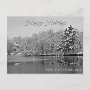 Carte Postale Il neige sur le lac, vacances sur mesure