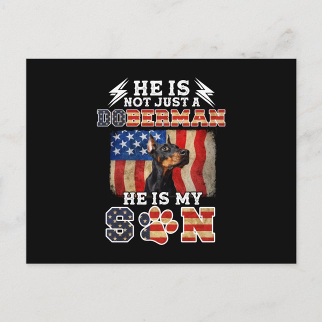 Carte Postale Il N'Est Pas Seulement Un Doberman Il Est Mon Fils (Devant)
