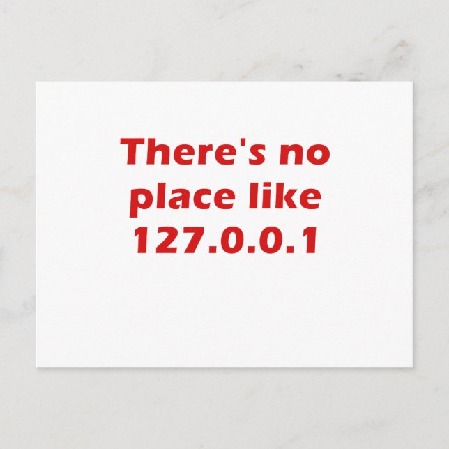 Carte Postale Il n'y a pas de place comme 127001 (Devant)