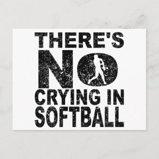 Carte Postale Il n'y a pas de pleurs dans le softball