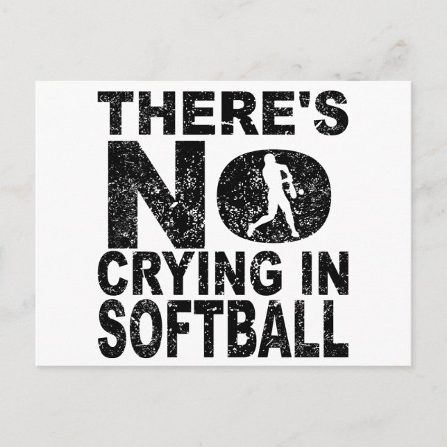 Carte Postale Il n'y a pas de pleurs dans le softball (Devant)