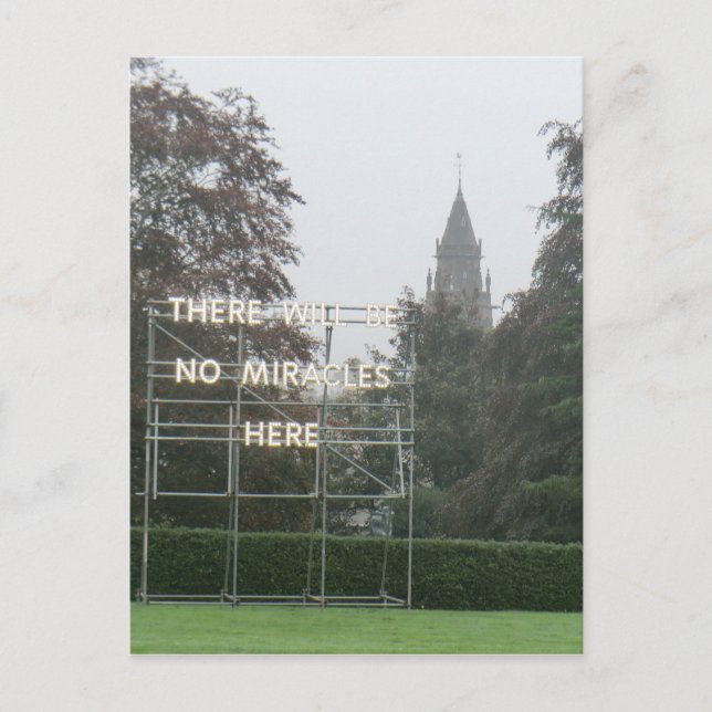 Carte Postale Il N'Y Aura Pas De Miracles Ici - Edimbourg Art (Devant)