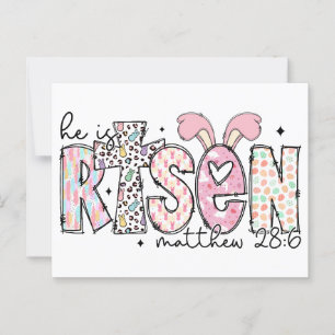 Carte Postale Il ressuscité heureux chrétien pâques Jésus Dieu a