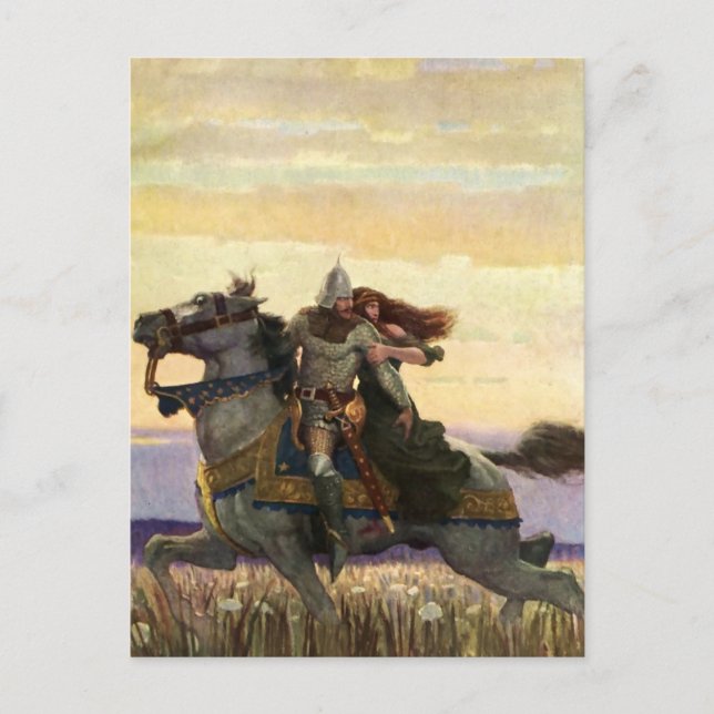 Carte Postale "Il s'est éloigné de la reine" par NC Wyeth (Devant)