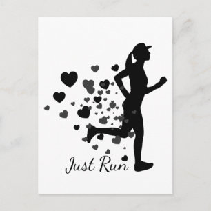 Carte Postale Il suffit d'exécuter Custom Name Runners Marathon 