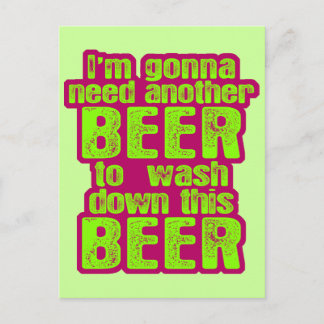 Carte Postale Il Va falloir Une Autre Bière