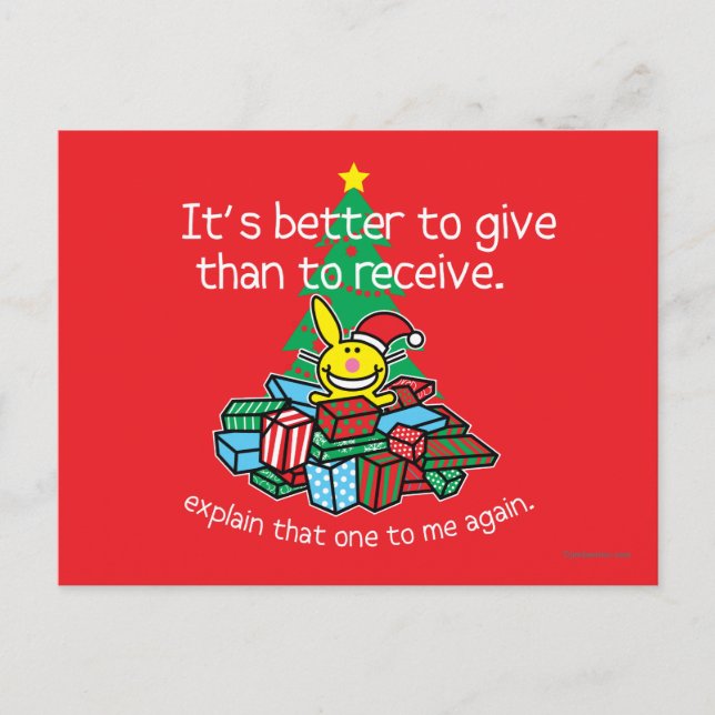 Carte Postale Il vaut mieux donner (Devant)