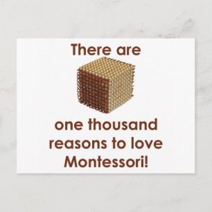 Carte Postale Il y a 1000 raisons d'aimer Montessori