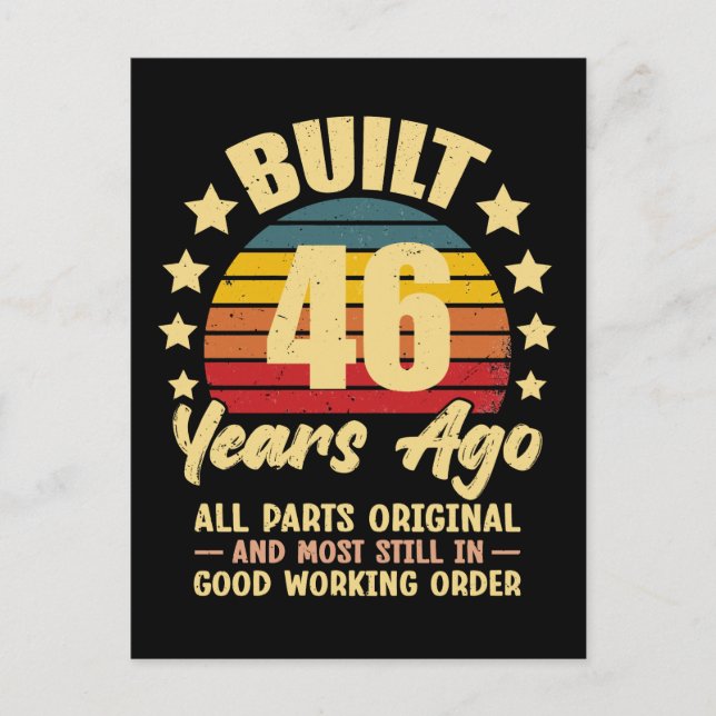 Carte Postale Il y a 46 ans Toutes les pièces d'origine Annivers (Devant)