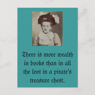 Carte Postale Il y a plus de richesse dans les livres...