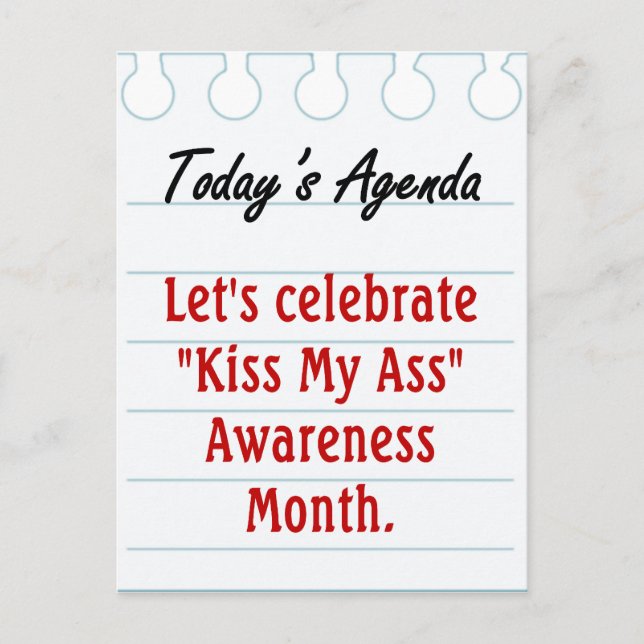 Carte Postale Il y a quelque chose dont vous devriez être au cou (Devant)