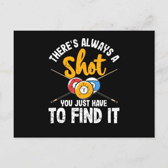 Carte Postale Il ya toujours une photo de Funny Billiards Pool P (Devant)