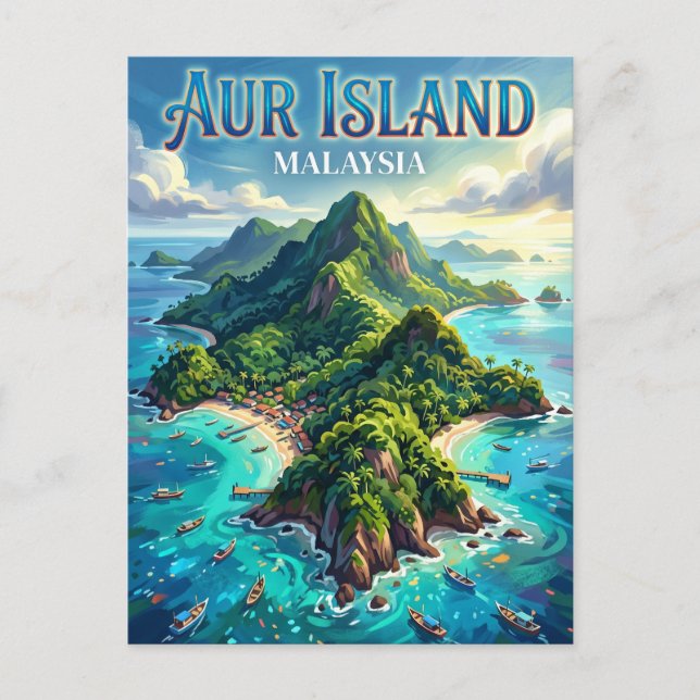 Carte Postale Île Aur Malaisie (Devant)
