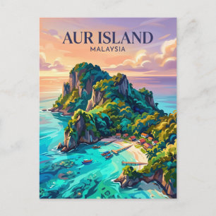 Carte Postale Île Aur Malaisie