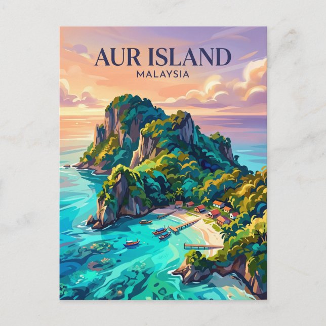 Carte Postale Île Aur Malaisie (Devant)