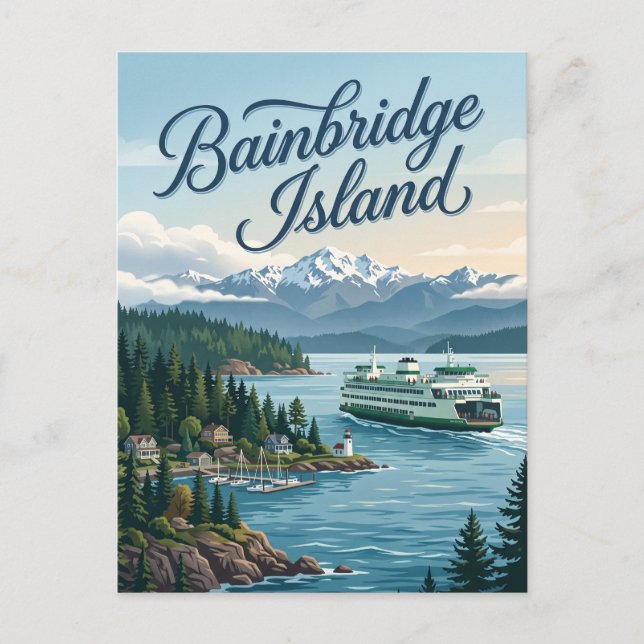 Carte Postale Île Bainbridge Washington (Devant)